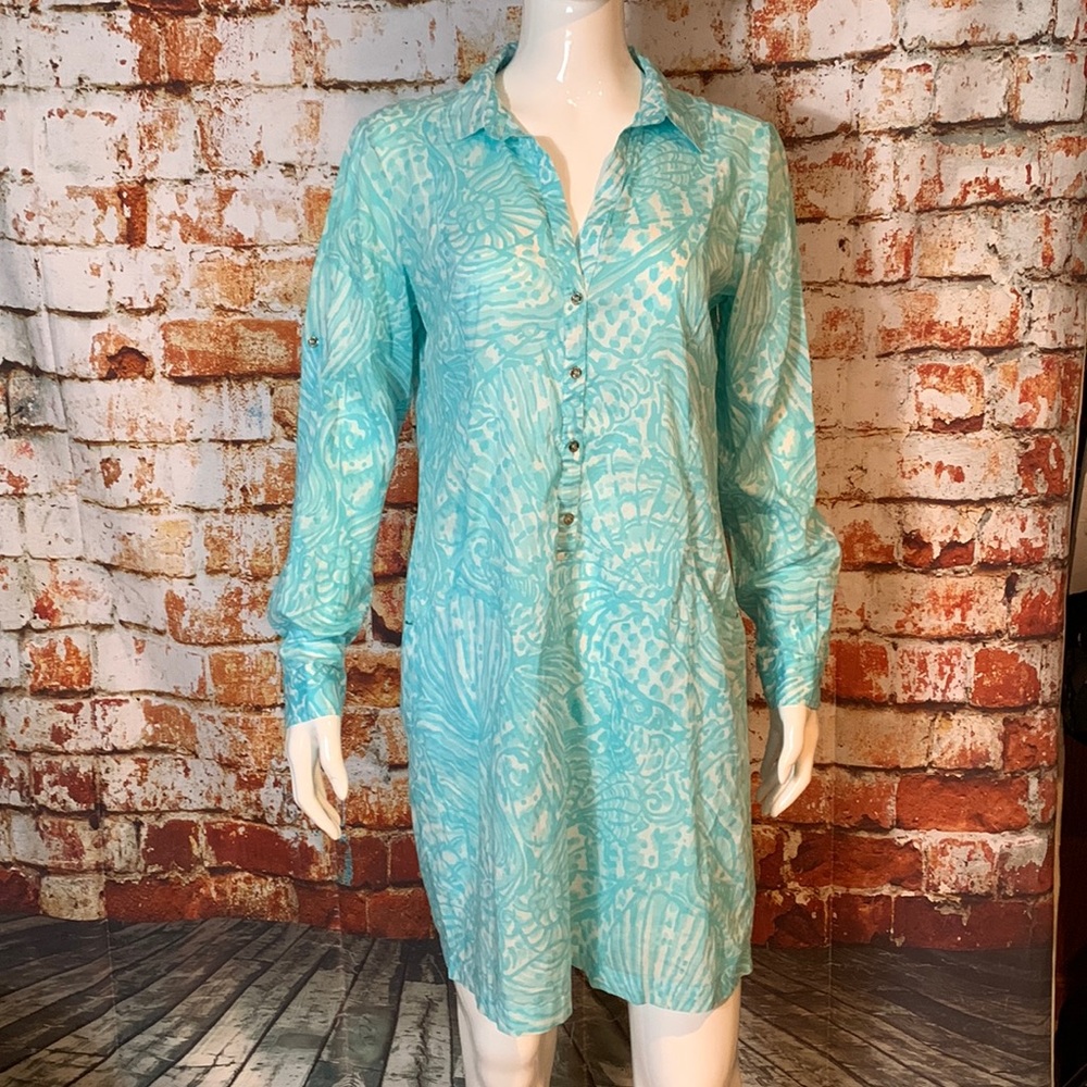 Lilly Pulitzer Sanibel Tunic Dress in Shorely Blue - Picture 2 of 14